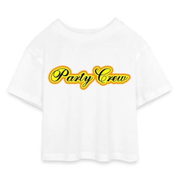 Équipe de fête - T-shirt Crop Top en jersey Enfant - blanc - Devant