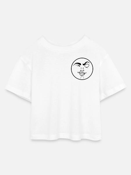 Memminger Mau - Kinder Cropped Jersey T-Shirt - Weiß