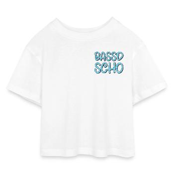 Bassd scho - Kinder Cropped Jersey T-Shirt - Weiß - Vorne