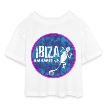 Ibiza Îles Baléares - T-shirt Crop Top en jersey Enfant - blanc - Devant