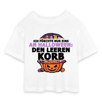 Halloween Edition by Printflow - Kinder Cropped Jersey T-Shirt - Weiß - Vorne