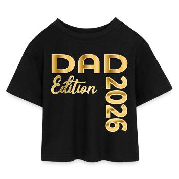 ANNONCE DE BÉBÉ PAPA 2026 - T-shirt Crop Top en jersey Enfant - noir - Devant