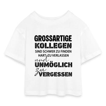 Bons collègues, difficile à trouver un emploi, adieu - T-shirt Crop Top en jersey Enfant - blanc - Devant