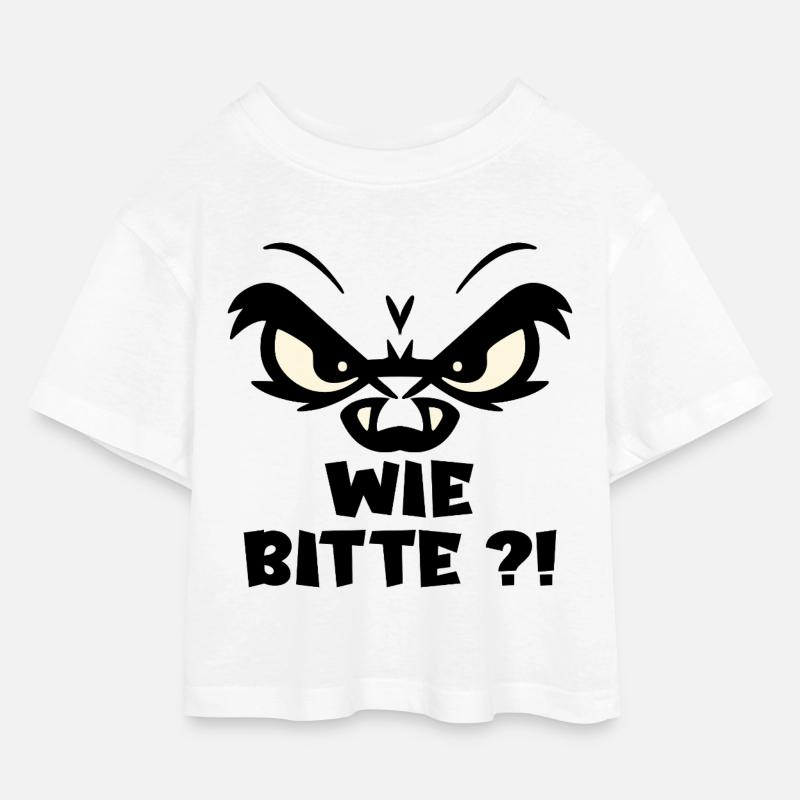 As please express - Kids’ Cropped Jersey T-Shirt - white