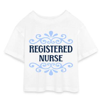 Infirmière - T-shirt Crop Top en jersey Enfant - blanc - Devant