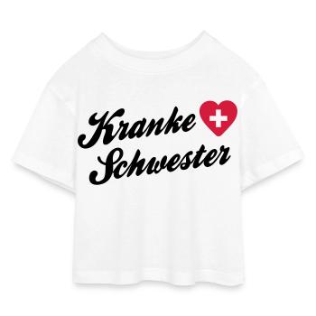 kranke schwester - Krankenschwester - Karnevall - Kinder Cropped Jersey T-Shirt - Weiß - Vorne