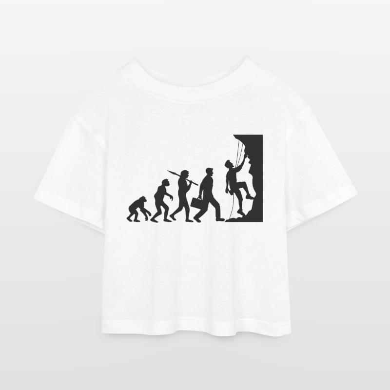 évolution évolution née raide paroi monte T-shirt Crop Top en jersey Enfant