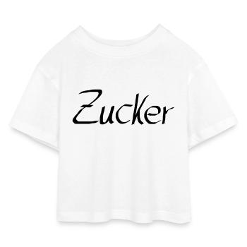 zucker - Kinder Cropped Jersey T-Shirt - Weiß - Vorne