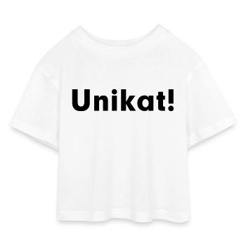 Unique! Unique - Kids’ Cropped Jersey T-Shirt - white - Front