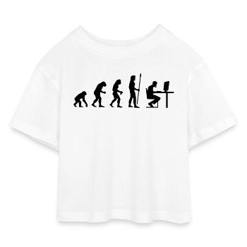 evolution_pc_gamer4 - T-shirt Crop Top en jersey Enfant - blanc - Devant
