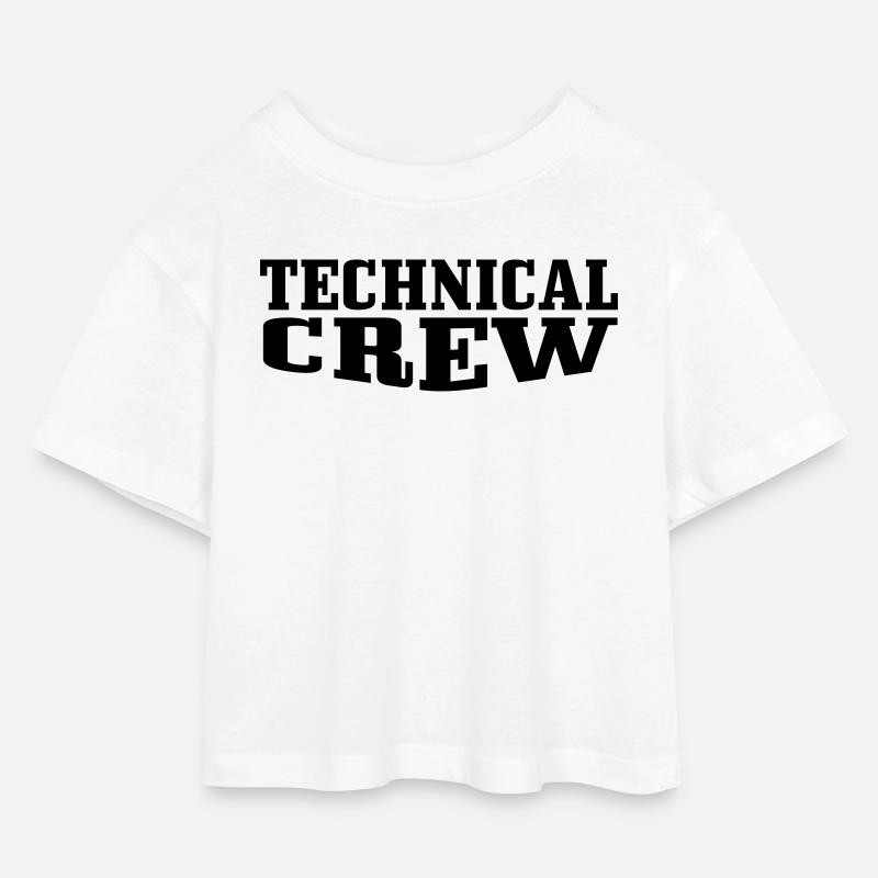 Technical Crew 2 - Kinder Cropped Jersey T-Shirt - Weiß