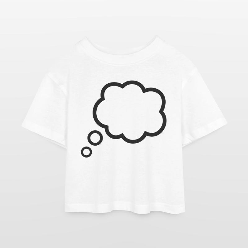 Thinking Bubble Comic Thought Bubble Bubble Pensieri Maglietta corta in jersey per bambine