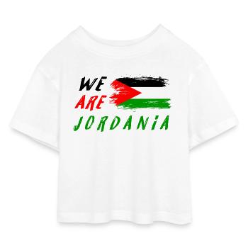 nous sommes la Jordanie - T-shirt Crop Top en jersey Enfant - blanc - Devant