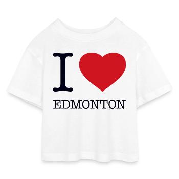 J’ADORE EDMONTON - T-shirt Crop Top en jersey Enfant - blanc - Devant
