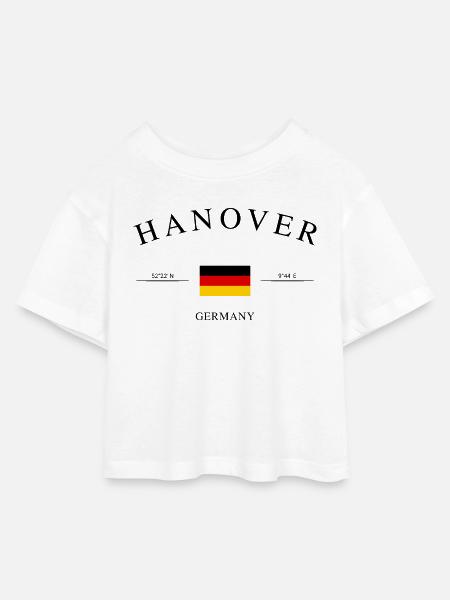 Hannover Deutschland – Urlaub Souvenir & Geschenk - Kinder Cropped Jersey T-Shirt - Weiß