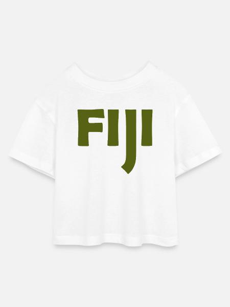Fiji - Fidschi - Inseln - Pazifik - Südsee - Kinder Cropped Jersey T-Shirt - Weiß