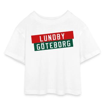 Lund gegen Göteborg Banner - Kinder Cropped Jersey T-Shirt - Weiß - Vorne
