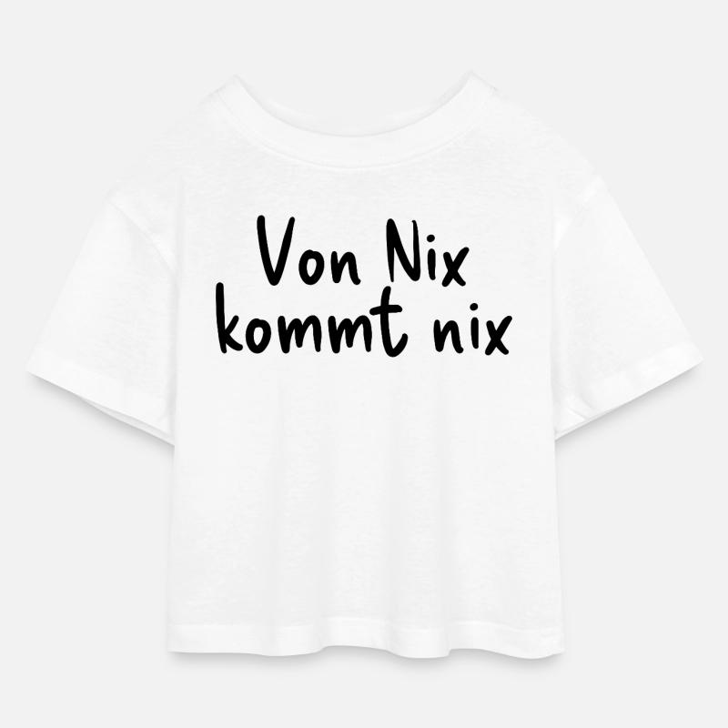 Nothing comes from nothing - Kids’ Cropped Jersey T-Shirt - white