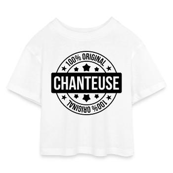 Sänger – Gesang – Lied - Kinder Cropped Jersey T-Shirt - Weiß - Vorne