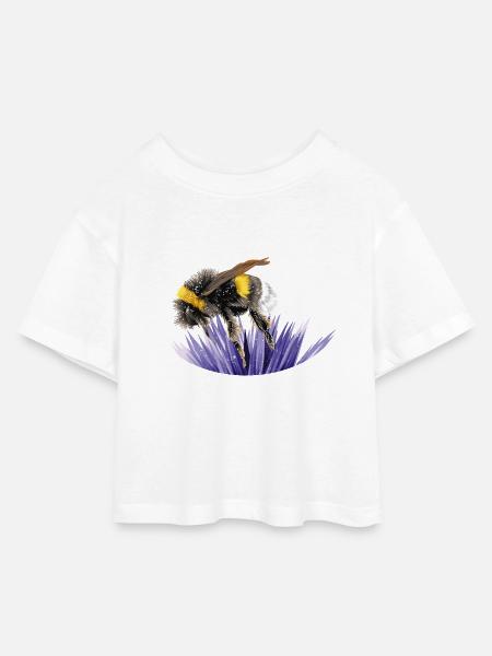 Hummel - Kinder Cropped Jersey T-Shirt - Weiß