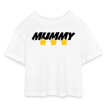 Mama des Jahres - Muttertag - Kinder Cropped Jersey T-Shirt - Weiß - Vorne