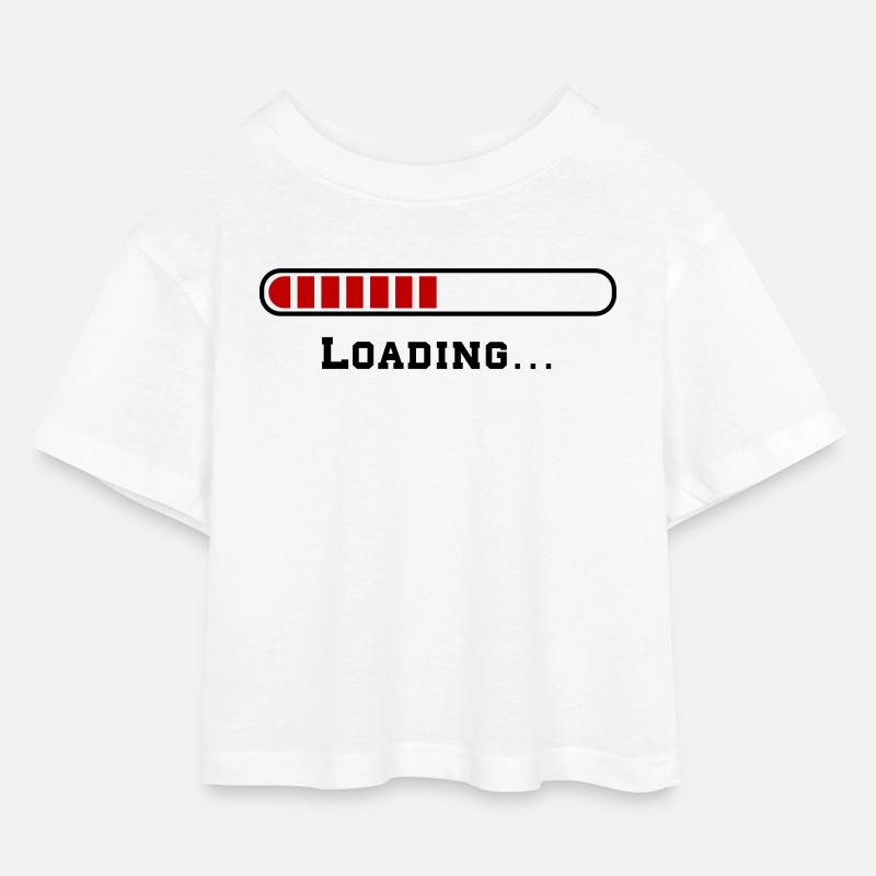 loading - Kinder Cropped Jersey T-Shirt - Weiß