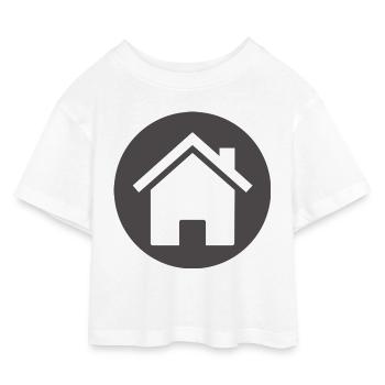 building house homes architecture house building206 - Kids’ Cropped Jersey T-Shirt - white - Front