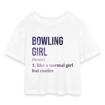 bowling - T-shirt Crop Top en jersey Enfant - blanc - Devant