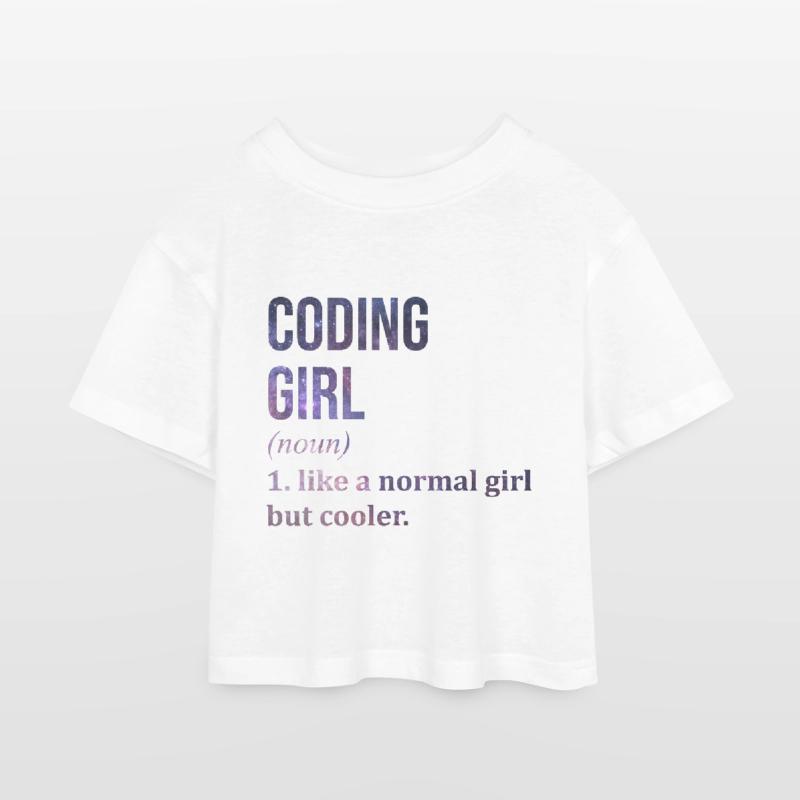 Codage Codage Codage T-shirt Crop Top en jersey Enfant