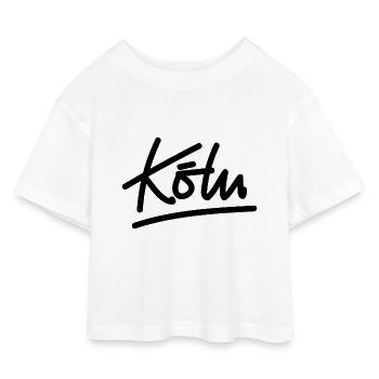 Köln - Handschrift - Kinder Cropped Jersey T-Shirt - Weiß - Vorne