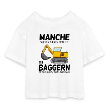 Bagger Spruch Erwachsene - Kinder Cropped Jersey T-Shirt - Weiß - Vorne