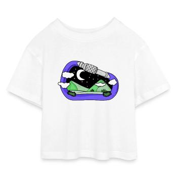 Berg Berge - Kinder Cropped Jersey T-Shirt - Weiß - Vorne