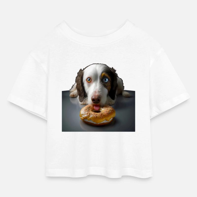Absolut Selbstkontrollhund 01 ohne - Kinder Cropped Jersey T-Shirt - Weiß