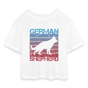 Chien de berger - T-shirt Crop Top en jersey Enfant - blanc - Devant