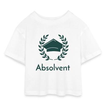 Feiere deinen Abschluss - Kinder Cropped Jersey T-Shirt - Weiß - Vorne