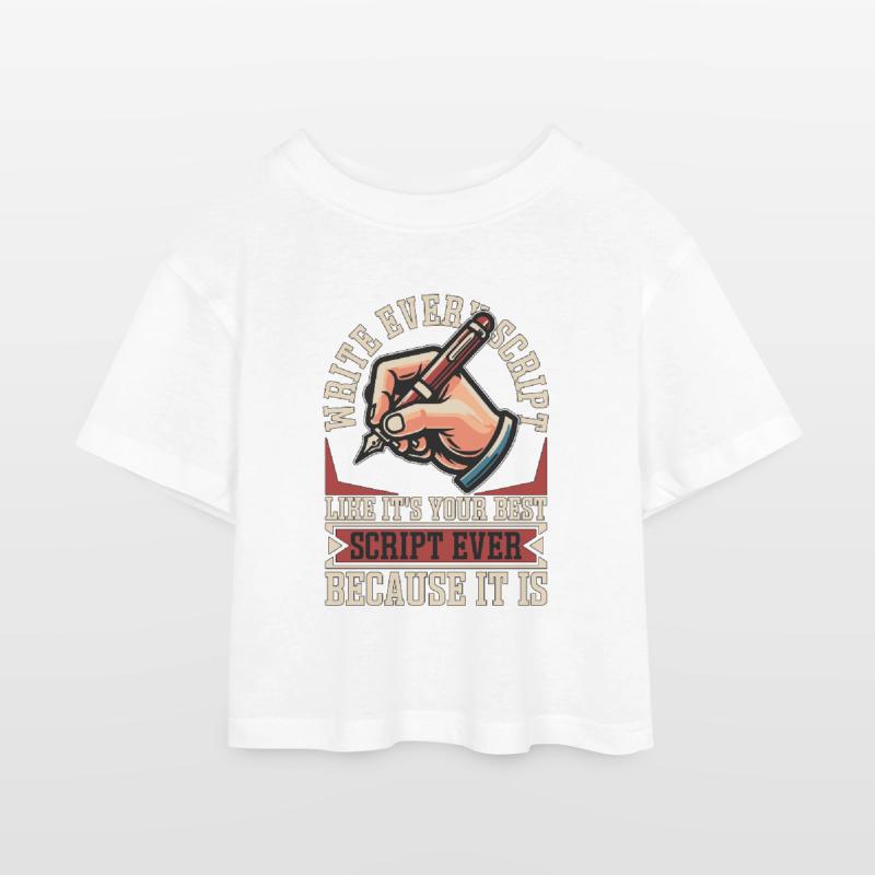 Scénariste Écrivez chaque scénario comme un script T-shirt Crop Top en jersey Enfant
