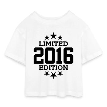 LIMITED EDITION 2016 10. GEBURTSTAG - Kinder Cropped Jersey T-Shirt - Weiß - Vorne