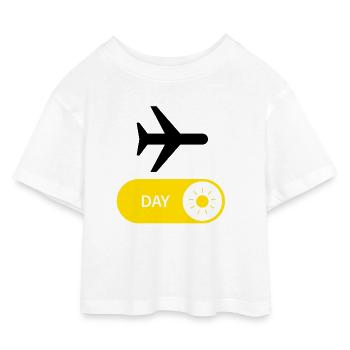 World TRAVEL - ON - Kids’ Cropped Jersey T-Shirt - white - Front