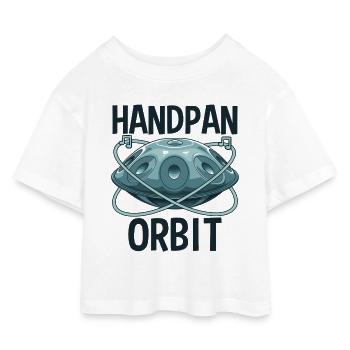 Handpan Orbit - Kinder Cropped Jersey T-Shirt - Weiß - Vorne