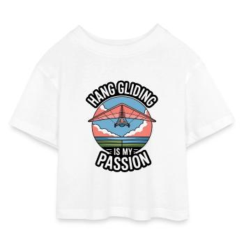 Drachenflieger Hängegleiter Luftsport Enthusiasten - Kinder Cropped Jersey T-Shirt - Weiß - Vorne