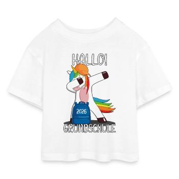 Inscription scolaire : élèves de première année 1re année 2026 - T-shirt Crop Top en jersey Enfant - blanc - Devant