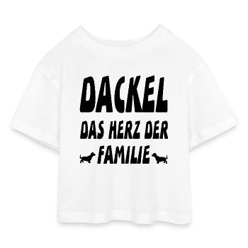 Dachshund - Kids’ Cropped Jersey T-Shirt - white - Front