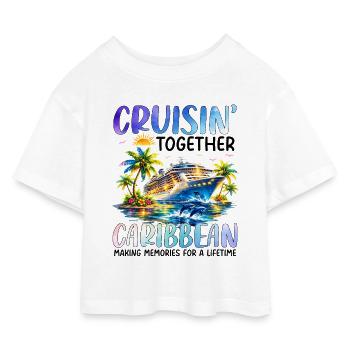 Cruisin Together Caribbean - Kinder Cropped Jersey T-Shirt - Weiß - Vorne