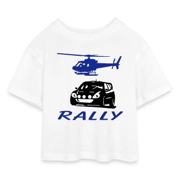 Rally - Kinder Cropped Jersey T-Shirt - Weiß - Vorne