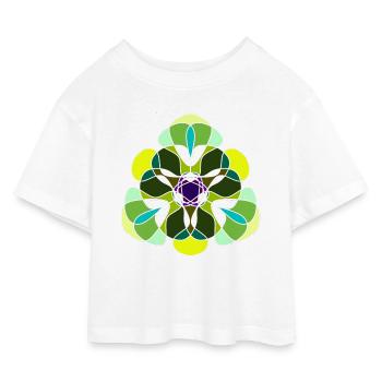 Ornament - Kids’ Cropped Jersey T-Shirt - white - Front