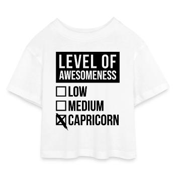 Capricorne - T-shirt Crop Top en jersey Enfant - blanc - Devant