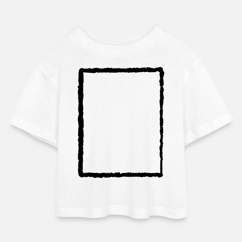 Broken old frame - Kids’ Cropped Jersey T-Shirt - white