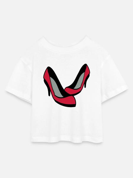 schuhe - Kinder Cropped Jersey T-Shirt - Weiß