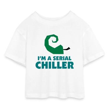 Je suis un refroidisseur de série - T-shirt Crop Top en jersey Enfant - blanc - Devant