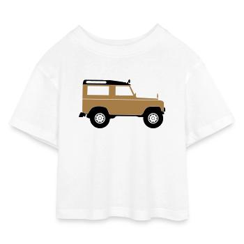 Sports Utility Vehicle SUV - Kinder Cropped Jersey T-Shirt - Weiß - Vorne